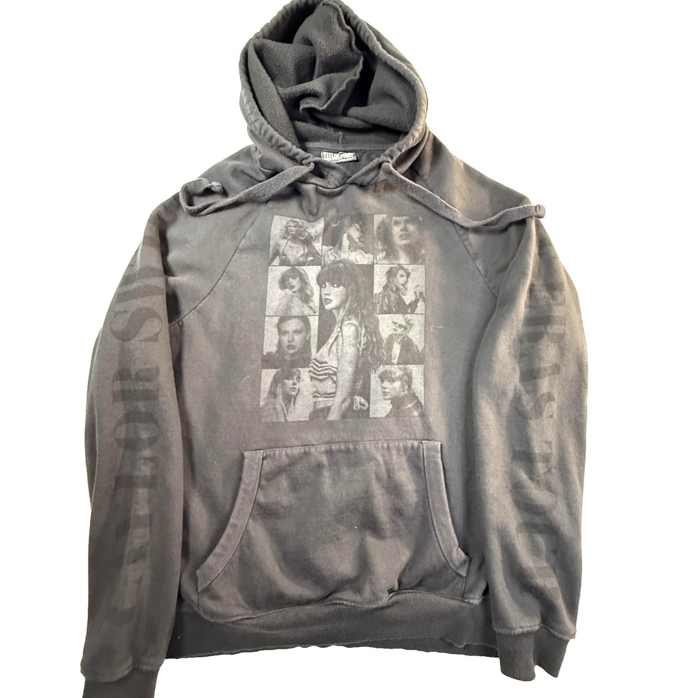 Taylor Swift The Eras Tour Hoodie Womens M Heavyweight Oversized Tour Cities